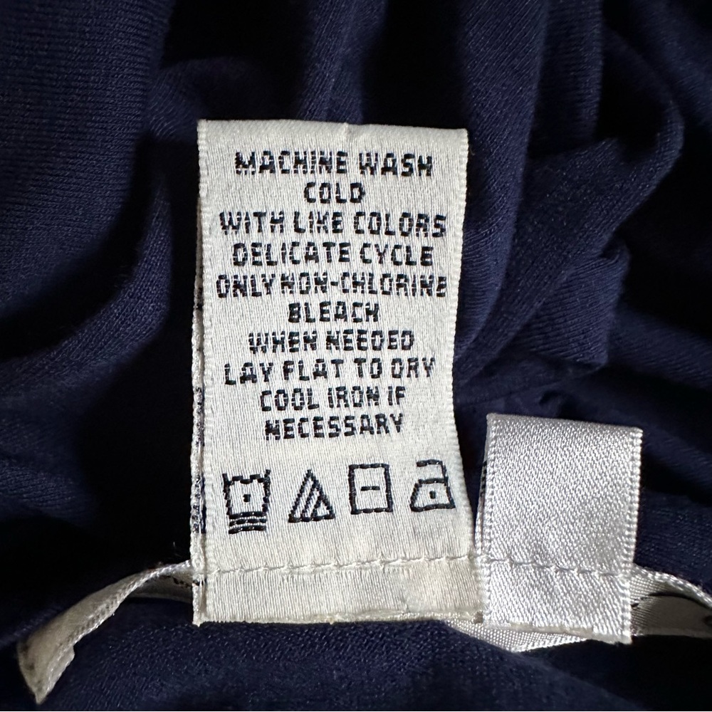 Max Studio Navy Faux Wrap Long Sleeve Dress Size M - Picture 7 of 9